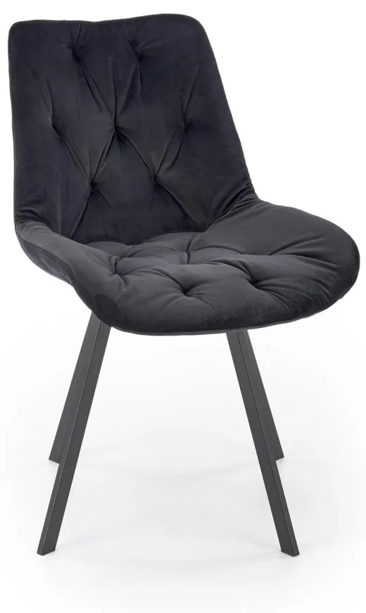 Scaun catifea K519 velvet negru