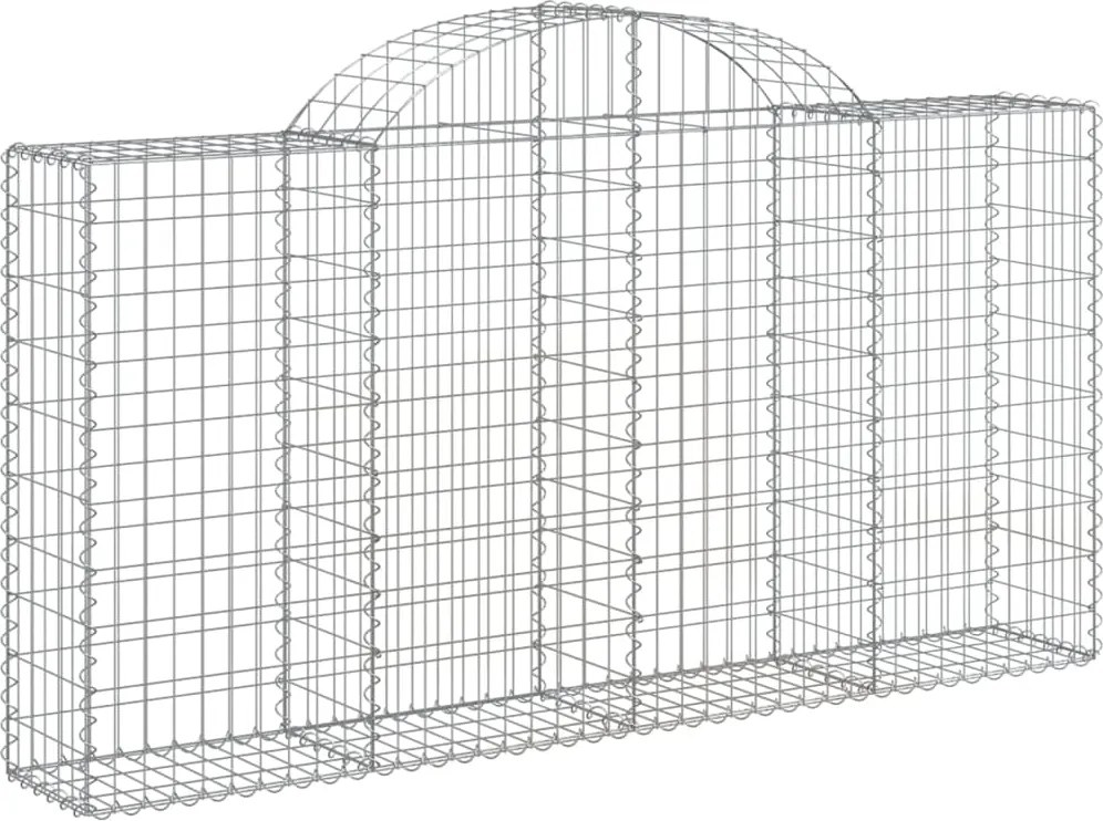 vidaXL Coș gabion arcuit 200x30x100/120 cm fier galvanizat