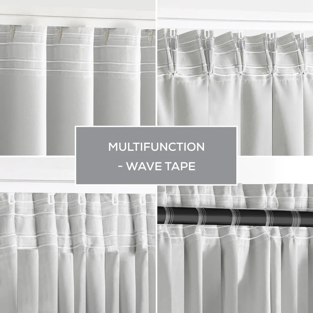 Draperie albă dimout (semi-opacă) 140x245 cm Kierra – Restilo