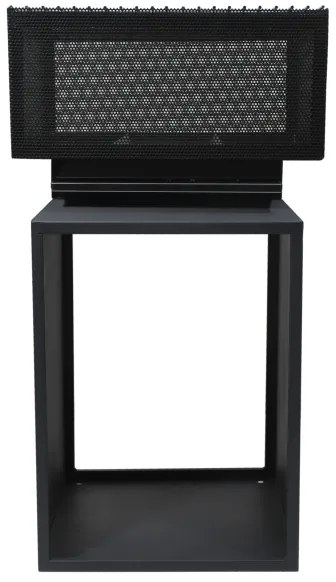 Vatră portabilă pentru lemne cu grătar neagră