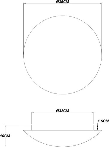 Globo 41770-24 - Plafonieră LED PATRICIA, 24W, 230V, 3000K, diametru 35 cm