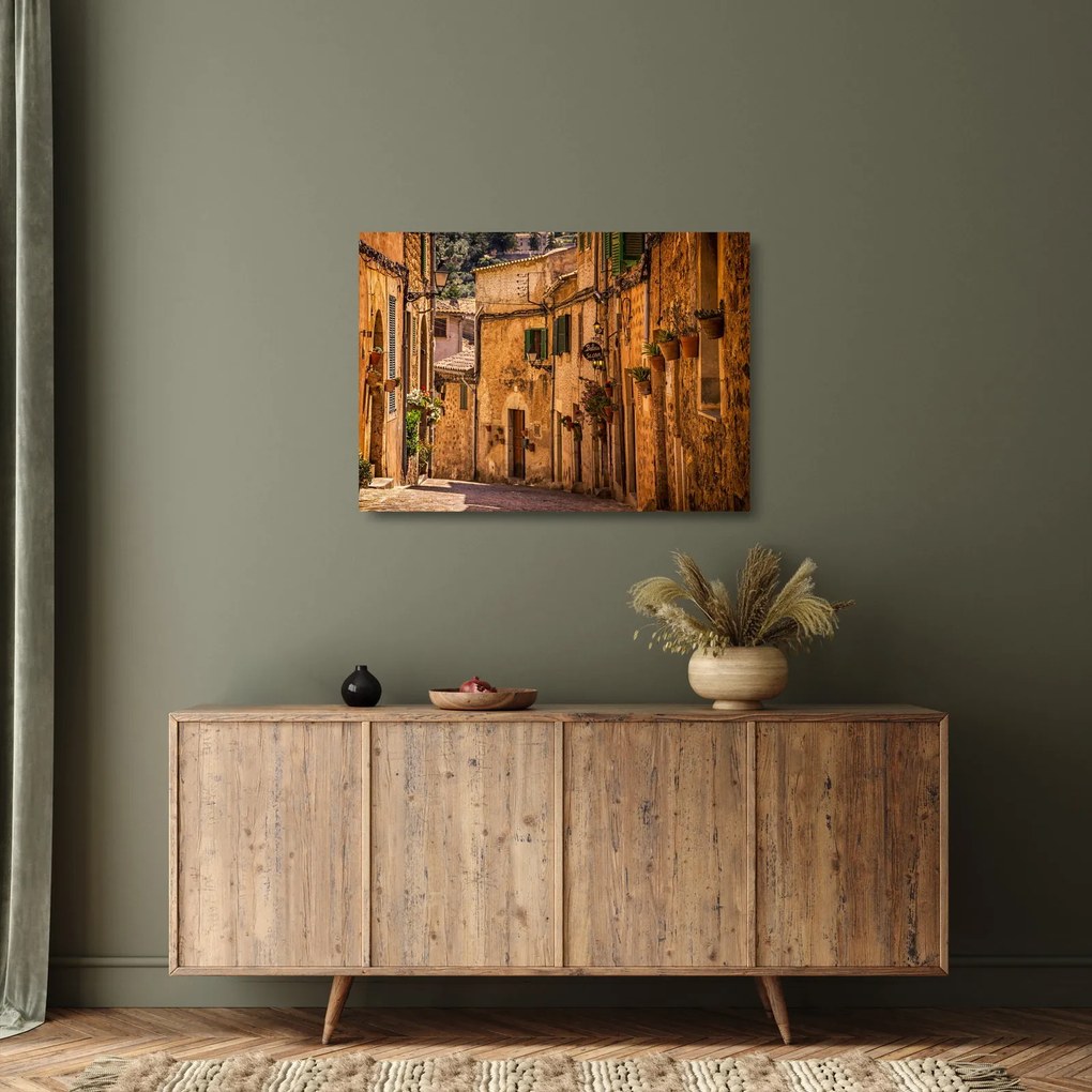 Tablou pe sticlă - Strada din Spania (70x50 cm)