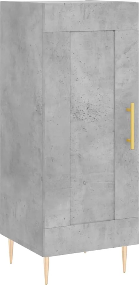 vidaXL Servantă, gri beton, 34,5x34x90 cm, lemn compozit