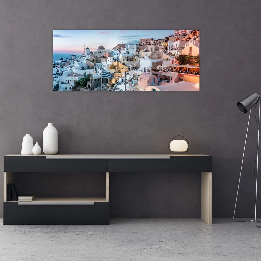 Tablou - Amurg în Santorini (120x50 cm), în 40 de alte dimensiuni noi