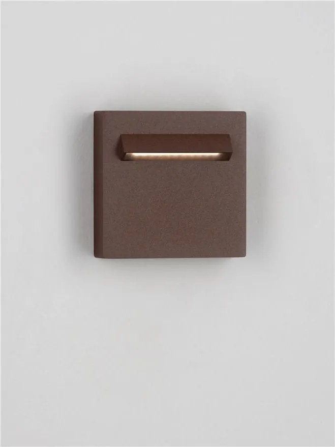 Spot aplicat exterior LED 3000K, IP65 RECTO corten
