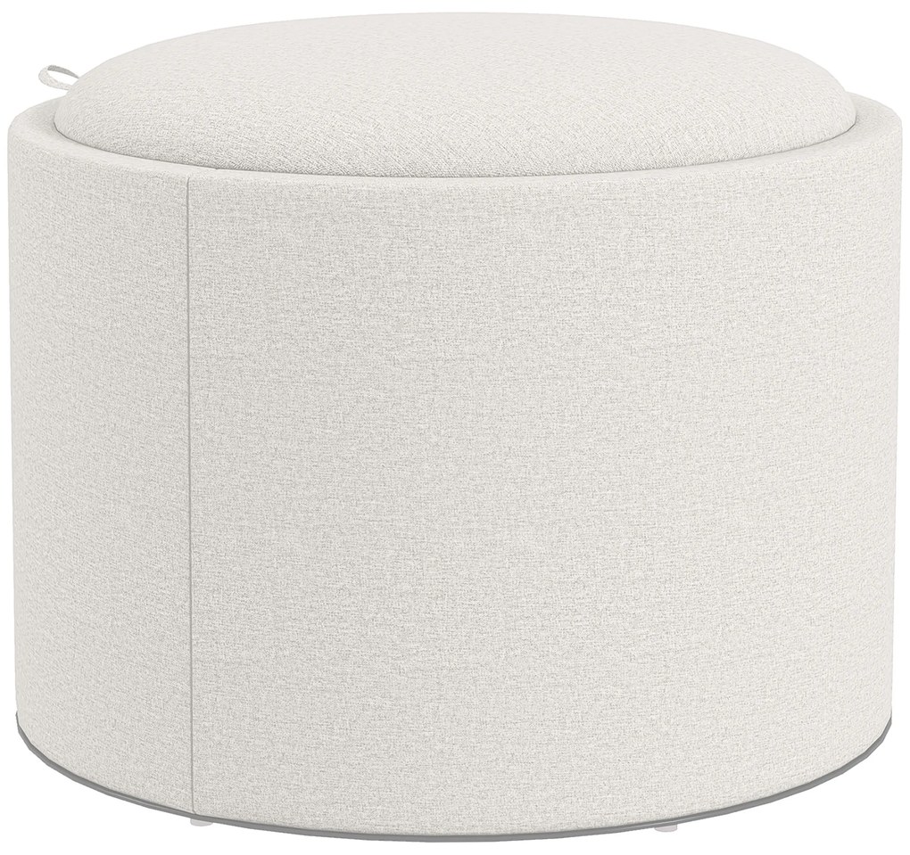 HOMCOM Taburet Taburet tapițat, in, spațiu de depozitare ascuns, capac reversibil, 5 6cm x 56 cm x 42 cm, crem + natural | Aosom Romania