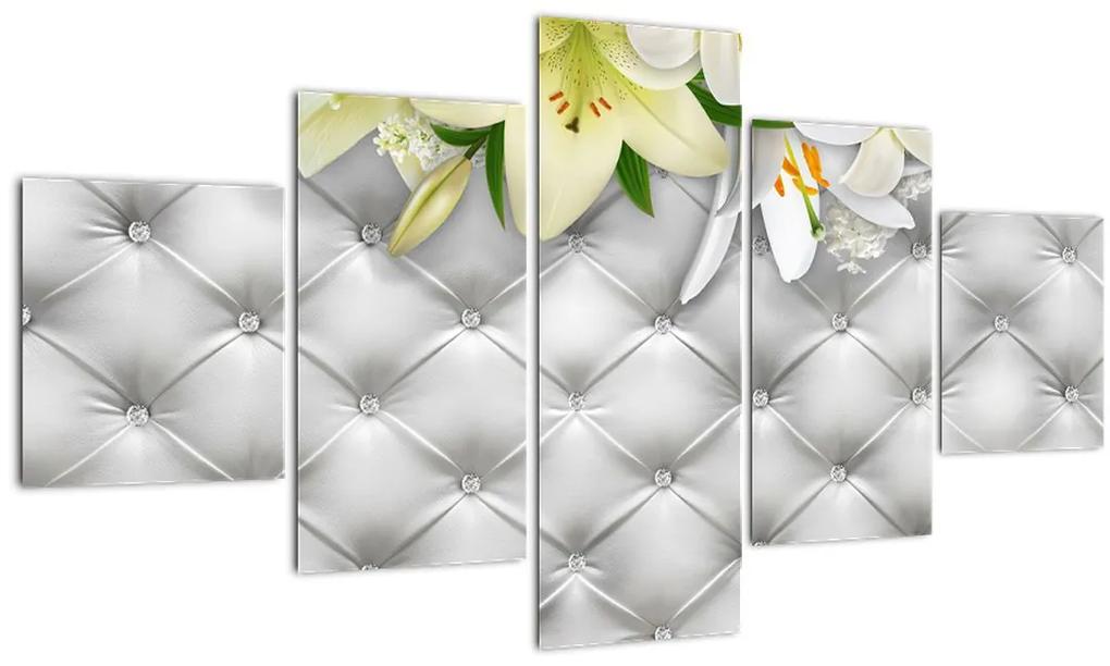 Tablou cu flori de crin (125x70 cm), în 40 de alte dimensiuni noi