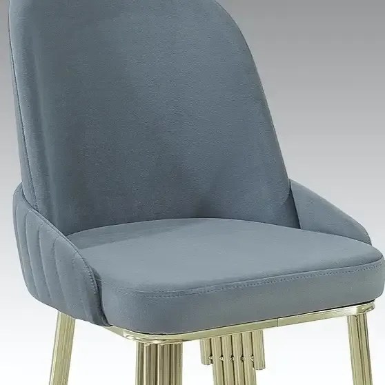 Scaun ,tapitat culoare blue si piciore metal