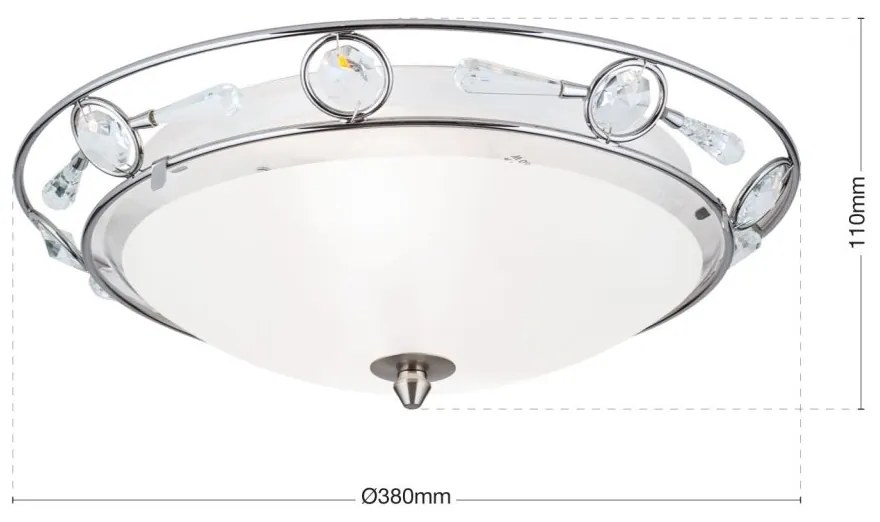 Plafoniera design modern OPALDESIGN 38cm, satin