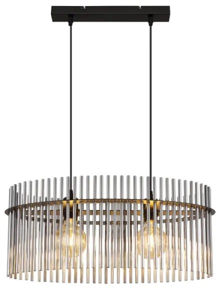 Lustră pe cablu Globo 15698H3 GORLEY 2xE27/60W/230V negru