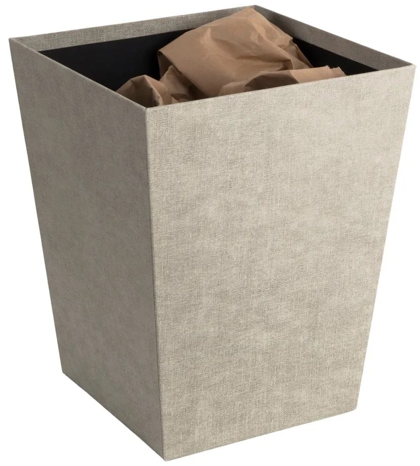 Coș de gunoi bej pentru birou Sofia Canvas Paper Laminate – Bigso
