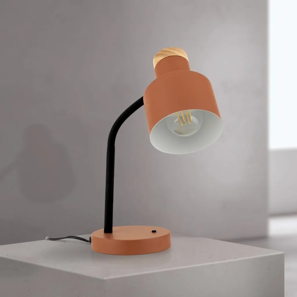 Lampa de birou Gili rosu coral