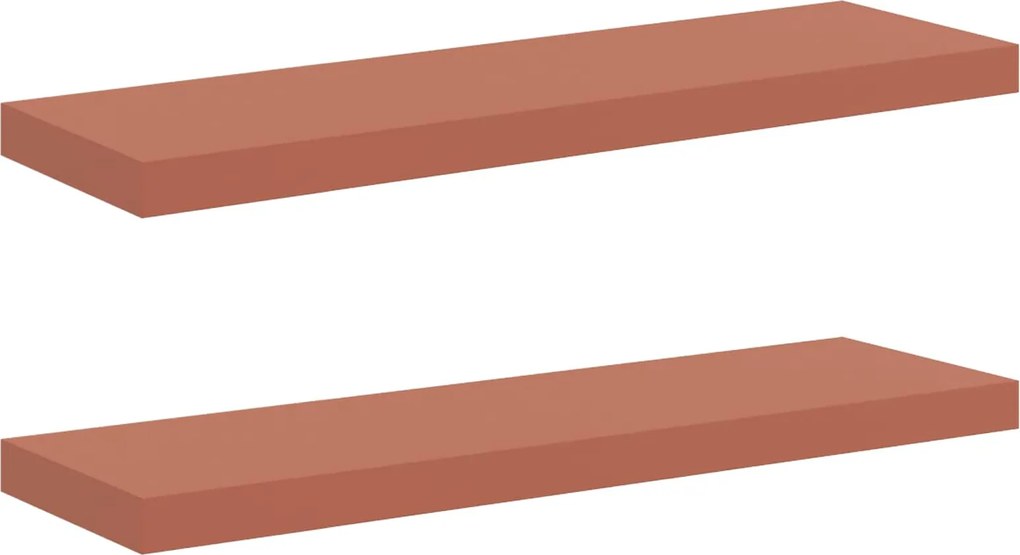 vidaXL Raft de perete 2 pcs Roșu 90 x 23,5 x 4 cm Lemn compozit