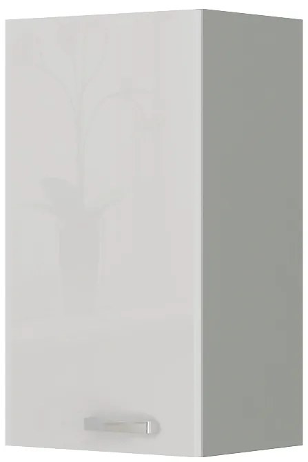 Dulap superior de bucătărie Brunea 40 G-72 1F (gri + alb lucios). 1024989