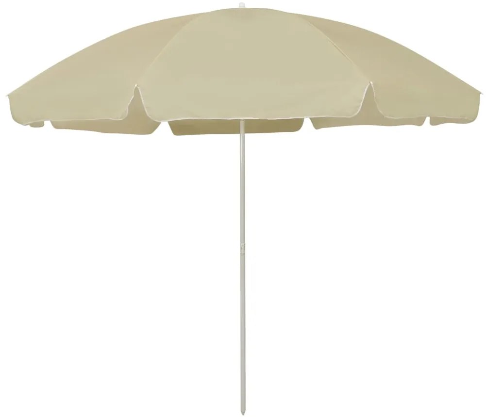 vidaXL Umbrelă de soare de plajă, galben nisipiu, 300 cm