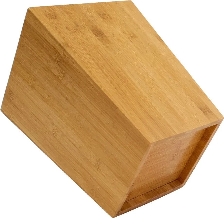 Coș de gunoi în culoare naturală din bambus 3 l – MSV