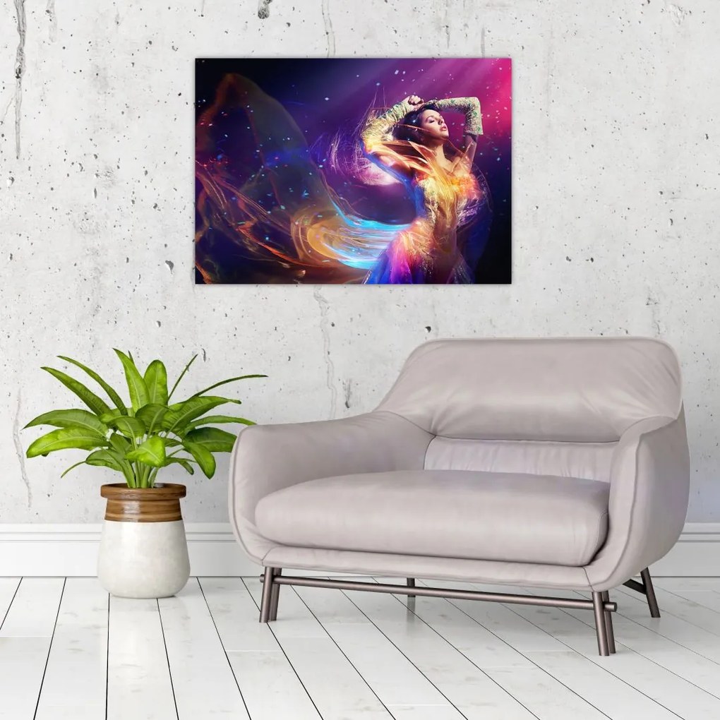 Tablou pe sticlă - Femei mistice (70x50 cm)