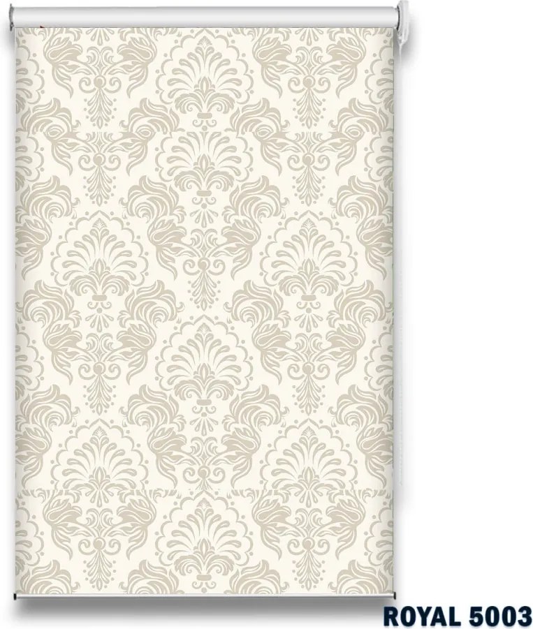 Roletă textilă Royal 5003 crem cu model damask elegant
