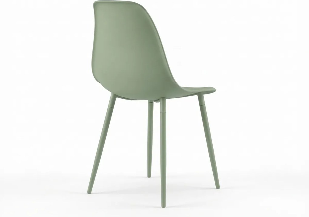 Set 2 bucati scaune din plastic OSAKA, verde deschis