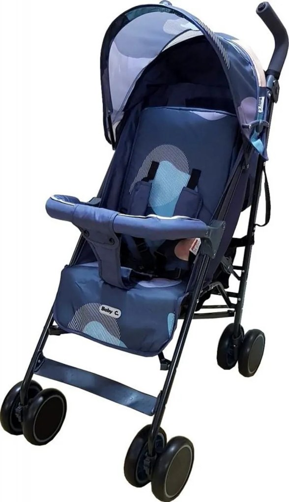 Carucior sport tip umbrela Baby Care™ PRO 803 Camouflage, Spatar reglabil in 7 trepte, pozitie somn, Amortizoare, Frana picior,Pliabil, Albastru Aqua