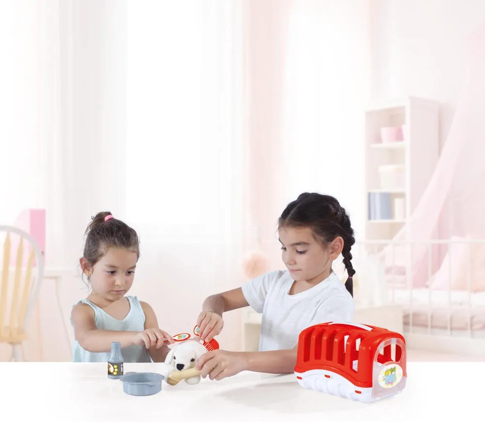 CATELUS CU CUSCA SI ACCESORII - ROSU - DOLU (D5003)