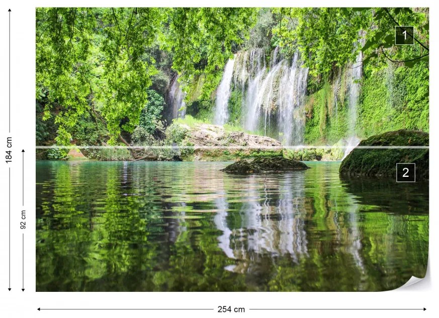 Fototapet - Cascadă în Pădure