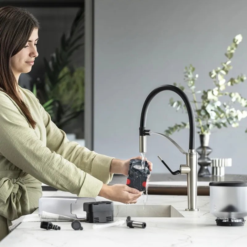 Espressor automat DeLonghi Rivelia Pebble Grey EXAM440.55.G, 1450W, 19 bar, 1.4l, Touchscreen TFT, Twin Shot, Boabe de Cafea, 17 bauturi, Gri