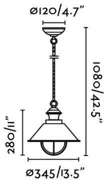 FARO 71139 - exterior Lampa suspendata NAUTICA 1xE27/11W/230V