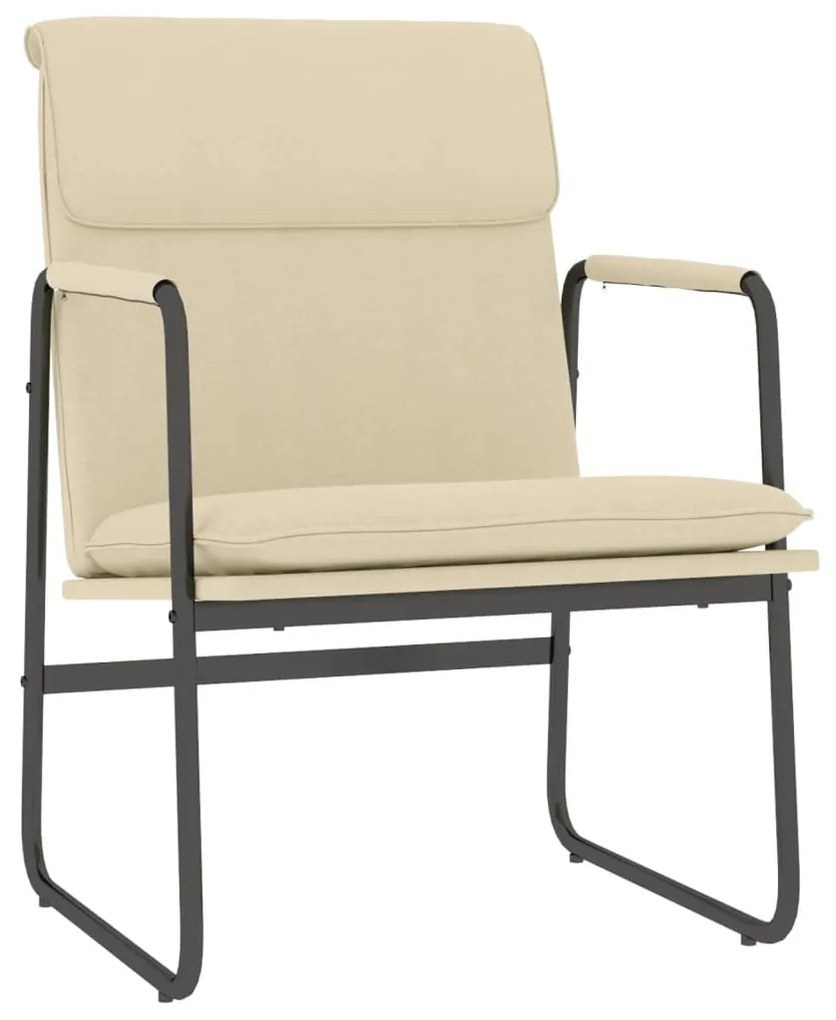 vidaXL Scaun de relaxare, crem, 55x64x80 cm, material textil