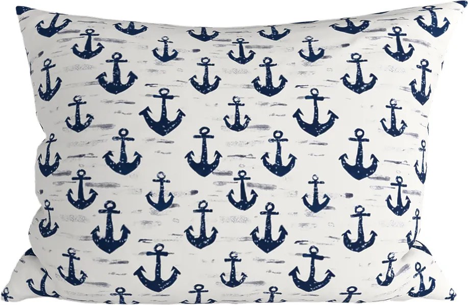 Fata de perna din policoton NAVYSTA POLY 70x90 cm, albastru-alb