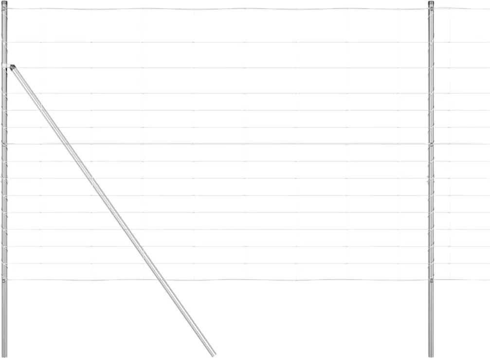 vidaXL Stâlp de gard. Galvanizat 50 x 1,6 m Oțel