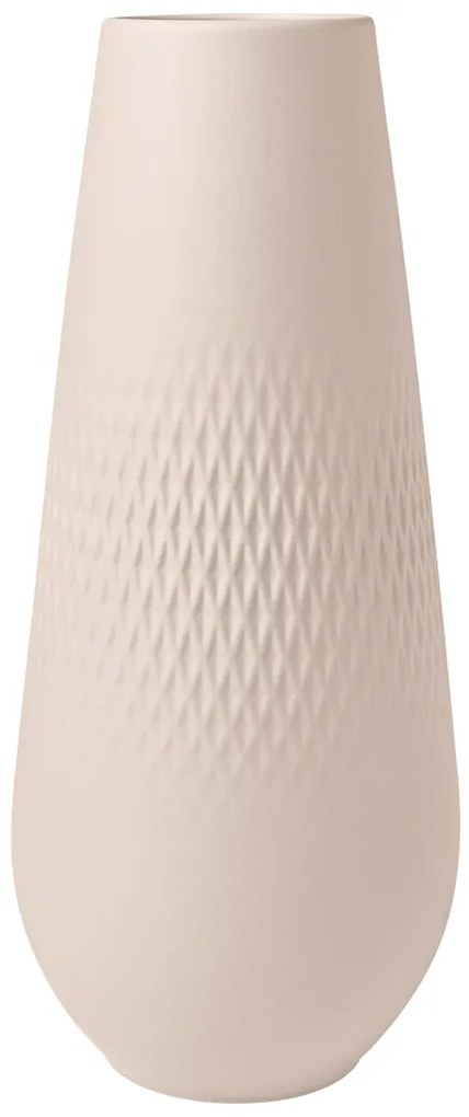 Vază înaltă Carré Manufacture Collier bej, înălțime 11,6 cm - Villeroy & Boch