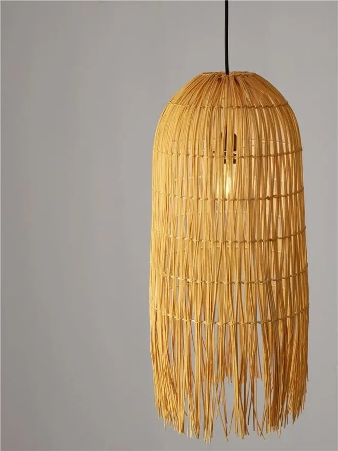 Lustra suspendata stil natural ratan galben VENA