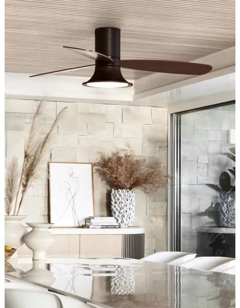 Ventilator LED de tavan Lucci Air 210663 FLUSSO 1xGX53/18W/230V maro + telecomandă