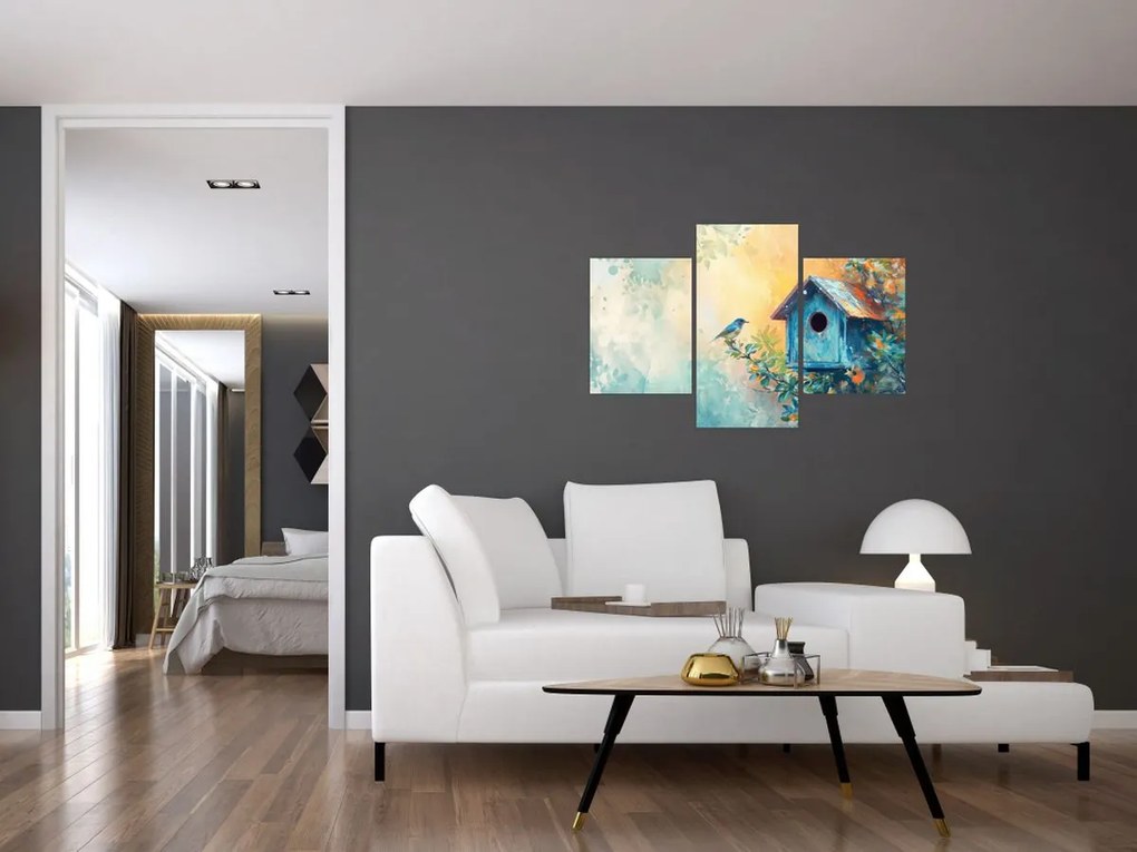 Tablou - Birdhouse, acuarelă, acuarelă (90x60 cm)