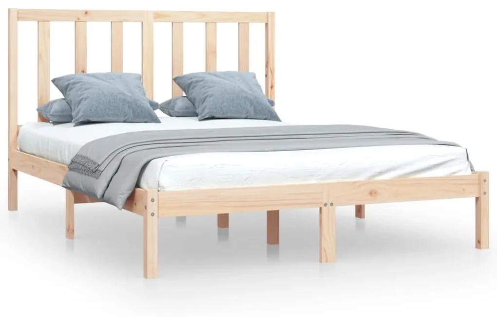3105155 vidaXL Cadru de pat, 120x200 cm, lemn masiv de pin