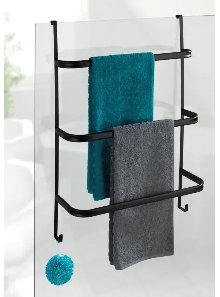 WENKO 24026100 - Suport pentru prosoape IRPINIA 54,5 x 77,5 cm, negru