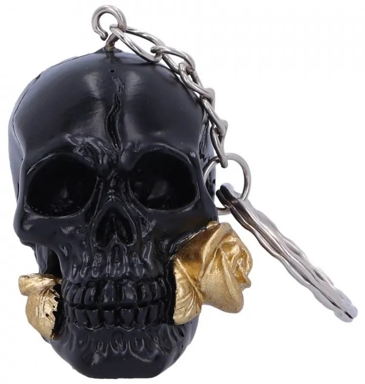 Breloc Un trandafir de dincolo de moarte- negru 4 cm