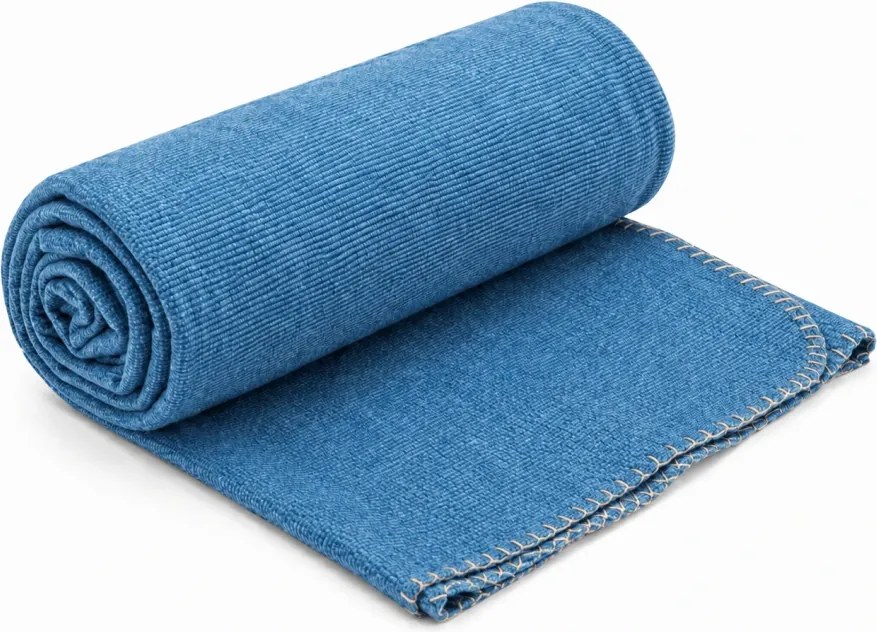 Patura fleece STRIA, albastra deschis Dimensiune: 150 x 200 cm