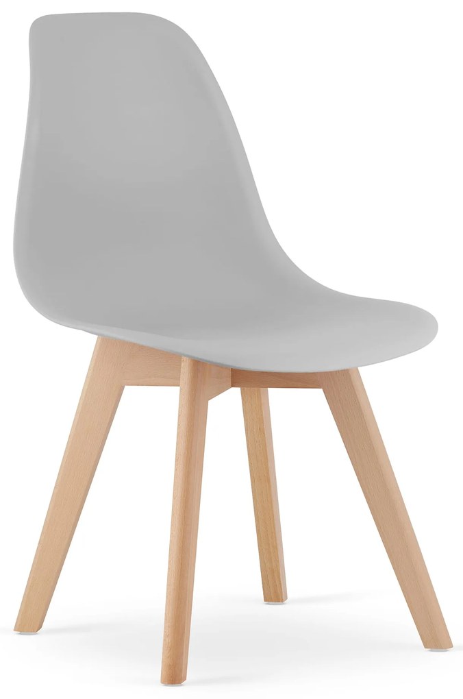 Set de masa 1 + 4, masa neagra ADRIA 120x80 cm + scaun gri KITO