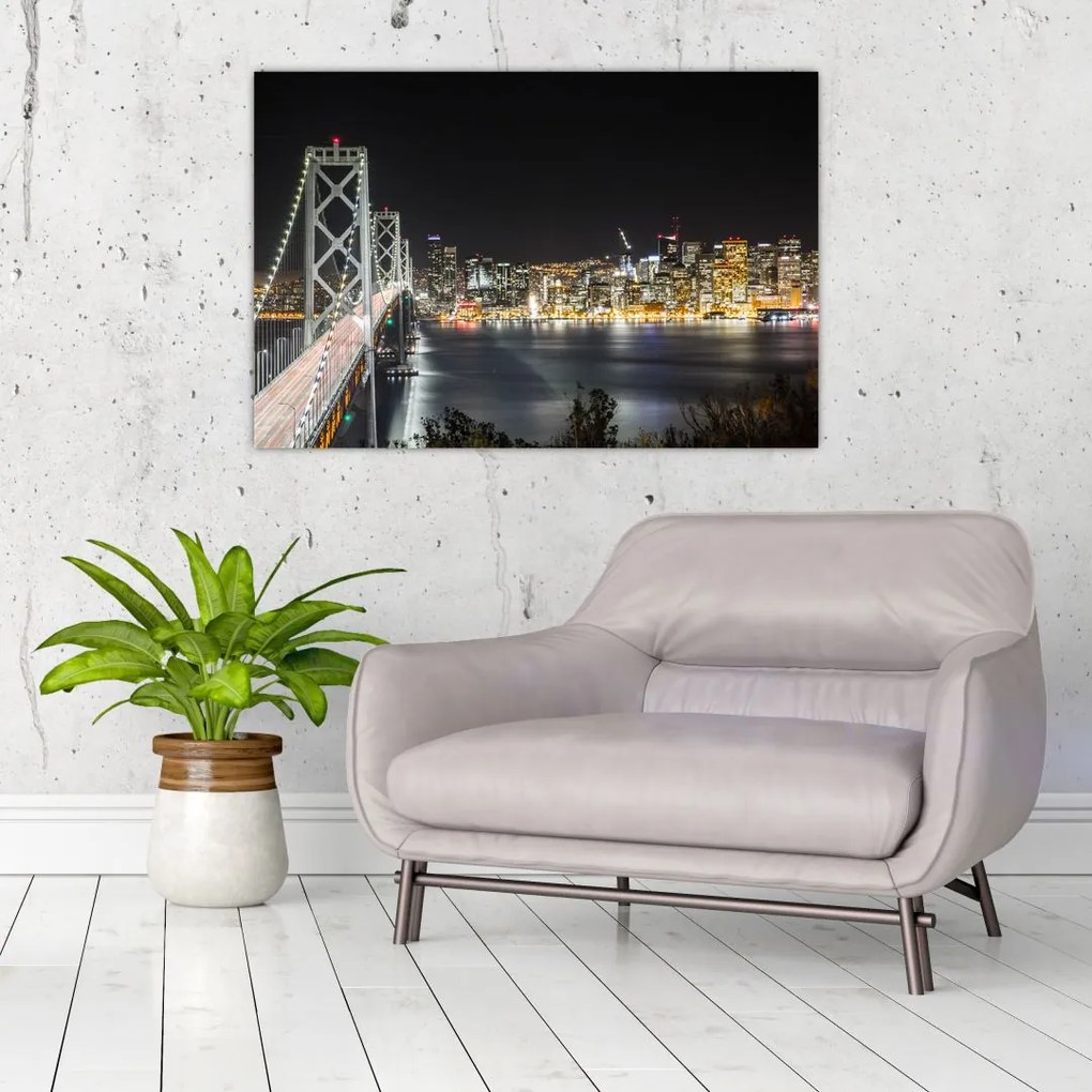 Tablou cu podul Brooklin și New York (90x60 cm)
