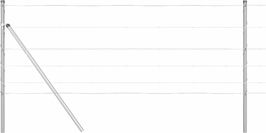 vidaXL Stâlp de gard. Galvanizat 25 x 0,8 m Oțel