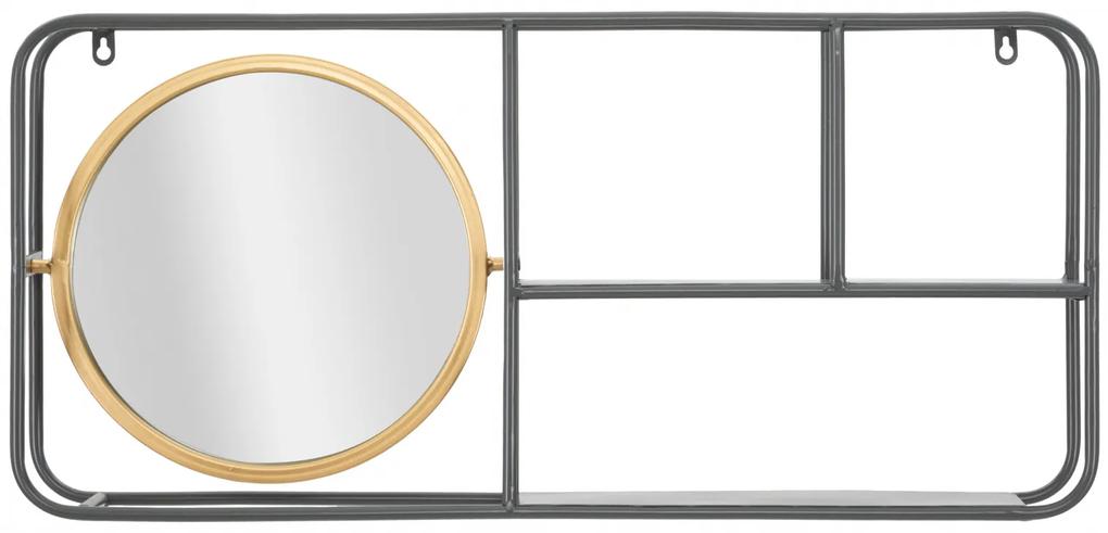 Oglinda rotunda cu rafturi INDUSTRY CM 74,5X12X35, Mauro Ferretti