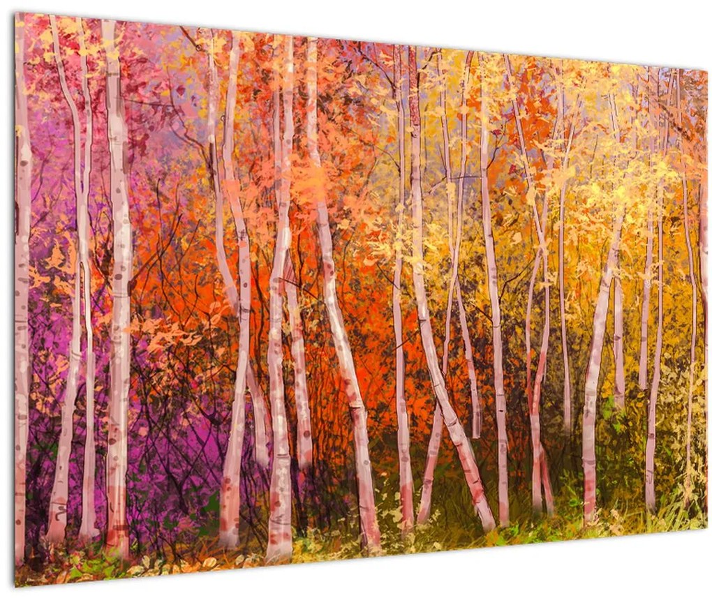 Tablou - Pădurea colorată (90x60 cm)