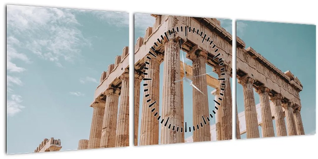Tablou - Akropolis antic (cu ceas) (90x30 cm)