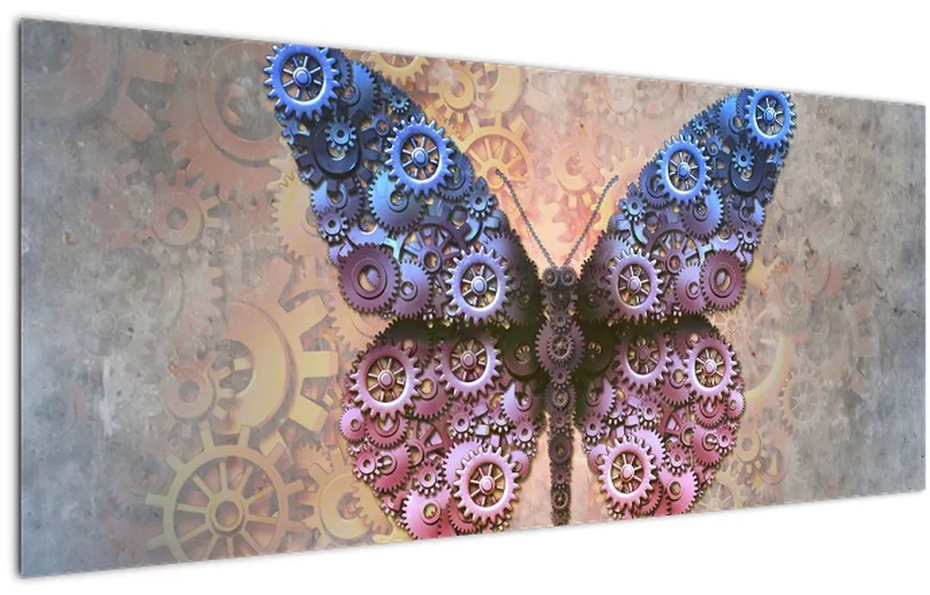 Tablou - Fluture steampunk (120x50 cm)