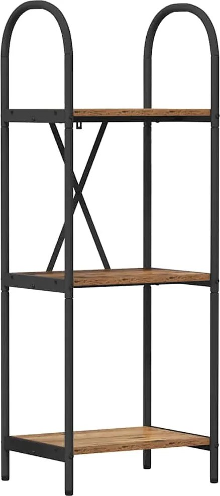 vidaXL Raft pentru cărți Lemn vechi 40 x 30 x 109 cm Lemn compozit