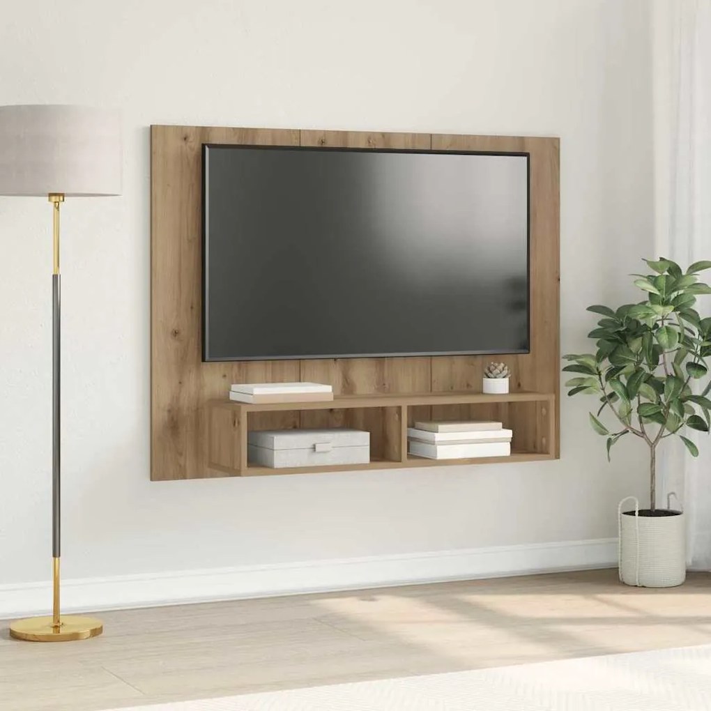 vidaXL Dulap pentru TV pe Perete stejar artizanal 120 x 23.5 x 90 cm