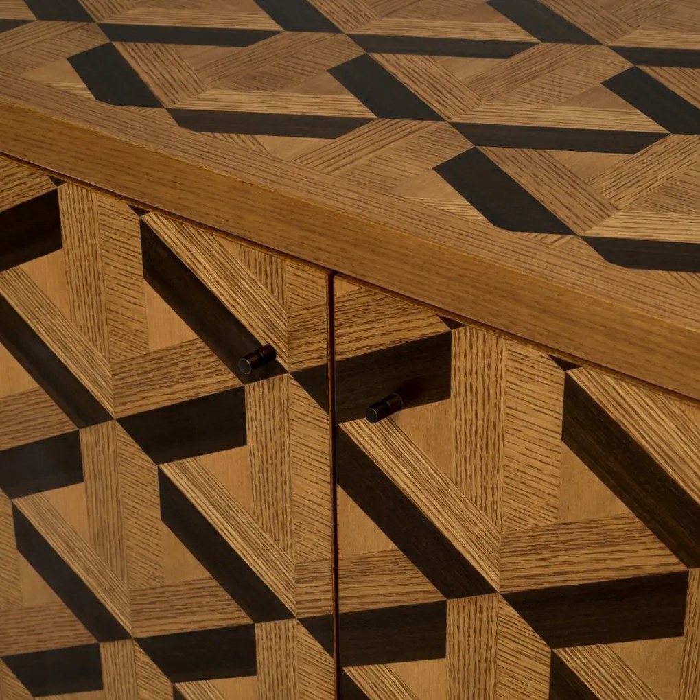 Comoda design LUX furnir de stejar Rubicon