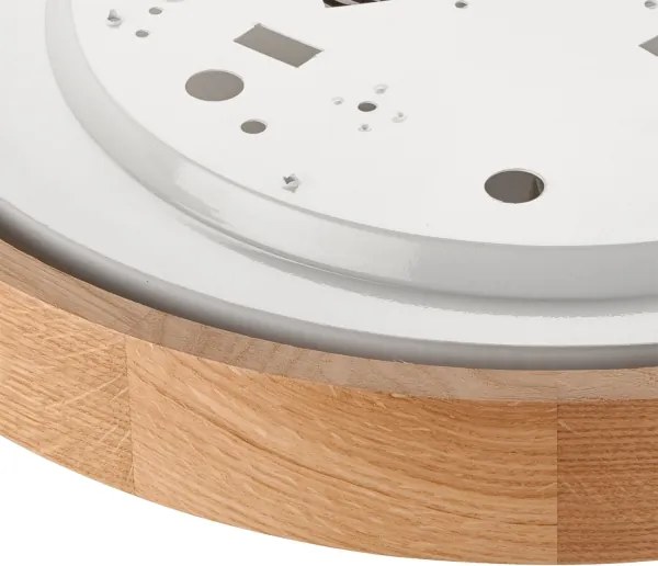 Brilagi CARVALHO Lampă de plafon LED RGBW dimmabilă, 2xE27/15W/230V, Wi-Fi, finisaj stejar, diam. 37,5 cm